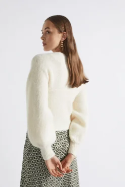 Seed Heritage Knitwear & Sweaters-Wool Blend Wrap Sweater Cloud Cream