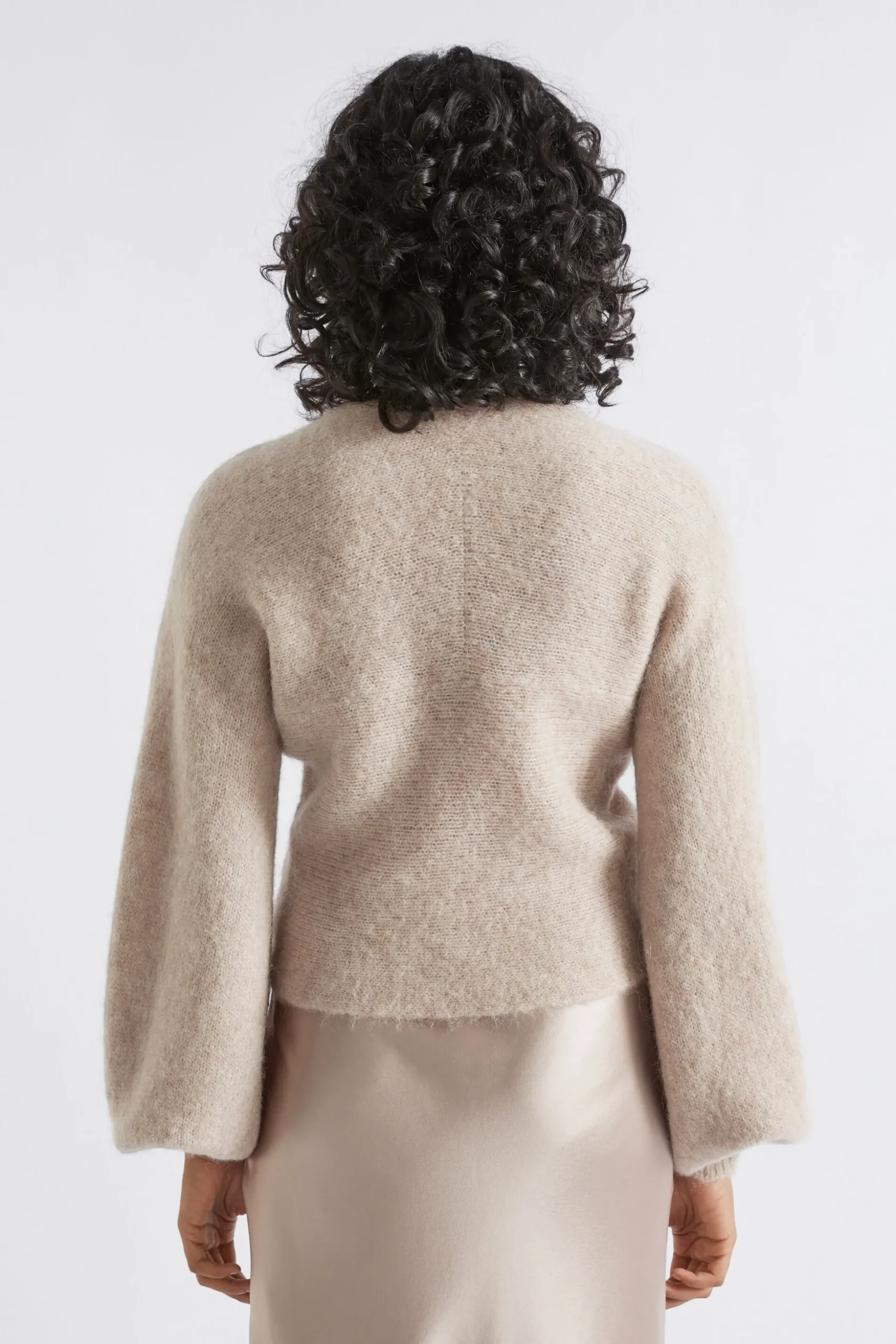 Seed Heritage Knitwear & Sweaters-Wool Blend Wrap Sweater Light Storm Marle