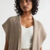 Seed Heritage Scarves & Kaftans-Wool Knit Gilet Light Storm