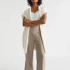 Seed Heritage Scarves & Kaftans-Wool Knit Gilet Cream