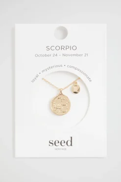Seed Heritage Jewellery-Zodiac Necklace Scorpio