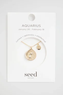 Seed Heritage Jewellery-Zodiac Necklace Aquarius